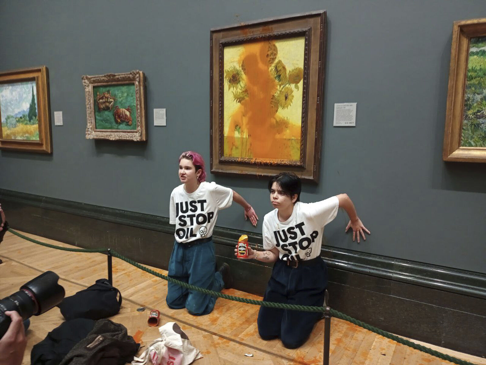 Britain Van Gogh Protest